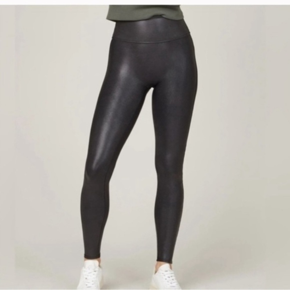 Spanx Faux Leather Leggings Black
